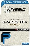 Kinesio Tex Gold Wave, Latex-Free, Water-Resistant - Blue, 2" X 16.4' #25024