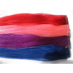 Pink Clip on Hair Extensions