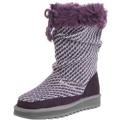 [スケッチャーズ] SKECHERS 厚底 くしゅくしゅファーブーツ KAJ 6632 KAJ 6632 PUR (パープル/24)