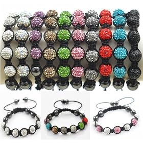Shamballa Bracelet 20 COLOURS TO CHOOSE FROM In Gift Bag, Unisex Women/MenWith Authentic Austrian Crystal Set Beads, Macrame Pave Balls Iced Friendship Swarovski By KurtzyTM - Gold