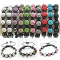 Shamballa Friendship Bracelet Available in 20 Colours With Crystal Set Beads, Disco Balls From KurtzyTM