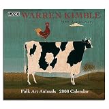 Folk Art Animals by Warren Kimble 2008 Lang Wall Calendar