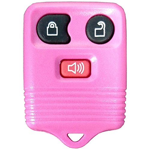 Discount Keyless Replacement Pink 3 Button Automotive Keyless Entry Remote Control Transmitter Compatible with Ford, Lincoln, Mazda, and Mercury Vehicles