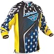 Fly Racing Kinetic Youth Boys MX Motorcycle Jersey - Yellow/Blue