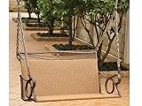 Valencia Resin Wicker / Steel Loveseat Swing (Matte Brown) (44"W x 26"H x 23"D)