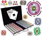IMAGE OF Bluff King Casino Suited Poker Chip Set (1000 Clay Composite 11.5 gram Chips)