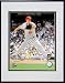 John Lackey 2008 Pitching Action Double Matted 8O x 10O Photograph in Black Anodized Aluminum Fra