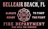 qy52063-r FIRE DEPT BELLEAIR BEACH, FL FLORIDA Firefighter Neon Sign