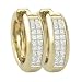 14K Yellow Gold 1/2 ct. Princess Cut Diamond Huggie Earrings