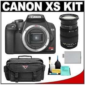 Click here to buy Canon Digital Rebel XS Digital SLR Camera and Sigma 18-200mm Optical Stabilizer Zoom Lens... by Canon.
