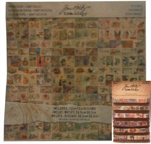 Jim Holtz idea-ology Seasonal Paper Stash with Trimmings