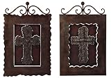 Iron Engraved Wall Cross - Set of 2