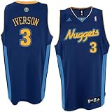 Allen Iverson Denver Nuggets Navy Swingman Adidas NBA Jersey