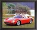 1965 Red Ferrari Vintage Car Picture Black Framed Art Print