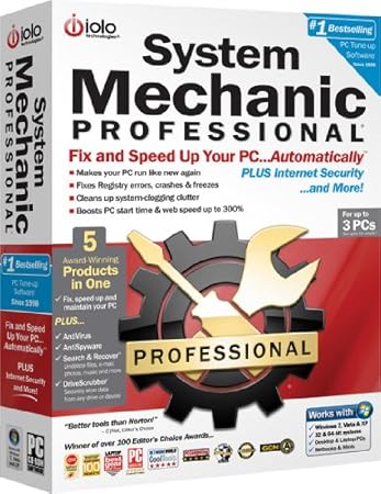 iolo System Mechanic Professional 10 - 3 Computers, 1 Year Subscription (PC)