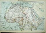 MAP NORTHERN AFRICA ATLAS CANARY ISLAND MAURITIUS SEA