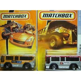 Matchbox City Bus Variant Set: Orange Metro Local #35 & The Red Everett Transit #50 {2 Pieces} scale 1/64 Collector