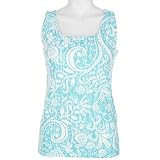 Misses Bay Studio Floral Swirl Shelf Bra Tank Top