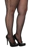 Torrid Plus Size Black Diamond Side Seam Tights