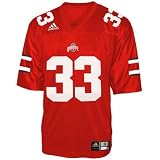 adidas Ohio State Buckeyes #33 Scarlet Replica Football Jersey