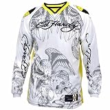 Ed Hardy Motorsports Men's Racing Motorcycle Jersey with Eagle-Fights-Snake Graphics
