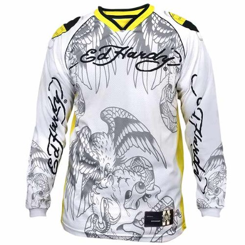 Men's Ed Hardy Motorsports Biker Racing Motorcycle Jersey T-shirts XXL On Sale