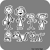 Stick People Family Car Decals Stickers Graphics Item #4