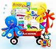 Baby Einstein Ocean Themed Gift Basket Featuring Miniature Radio Flyer Wagon ...