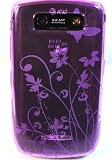Clear Purple Butterfly Flower Garden Crystal Candy TPU Soft Silicone Skin Blackberry 8900 Curve