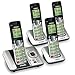 VTech CS6529-4 DECT 6.0 Phone Answering System with Caller ID/Call Waiting, 4 Cordless Handsets, Silver/Black