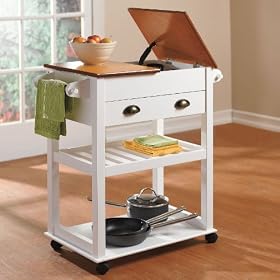 Buy Brylane Home Kitchen Storage Cart In Country Style (HONEY WHITE,0) by BrylaneHome