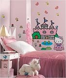 Hello Kitty Princess Castle Giant Mural Wall Sticker