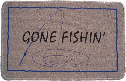 Gone Fishin gift doormat