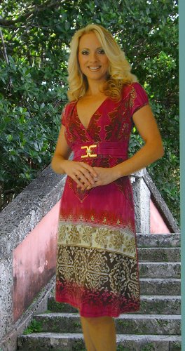 Designer Casual Print Party Dress