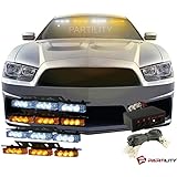 36 LED Amber (Yellow) & White Emergency Warning Flash Strobe Lights Tow Car Truck