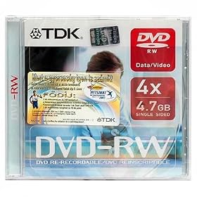TDK - 10 x DVD+RW - 4.7 GB 4x - jewel case - storage media by TDK