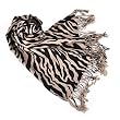 Zebra Animal Print Pashmina Shawl - Coffee, Gift Idea