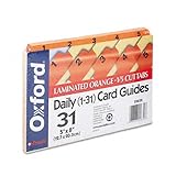 ESS05832 - Daily (1-31) Laminated Manila Index Card Guides