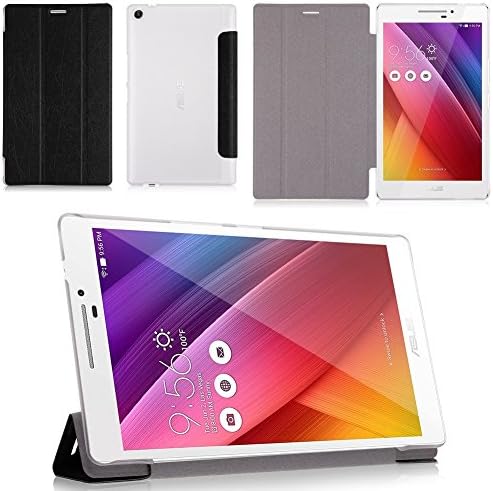 3 Folding Folio PU Leather Case Stand Protector Cover For Asus ZenPad 7.0 Z370CG Black