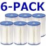 Full Case of 6 - Intex Brand Type B Pool Filter Cartridges - For Intex 2000, 2500, 3000 3500 & 4000 GPH Filter Pumps - Made in China