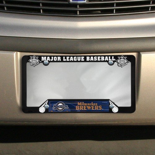 Milwaukee Brewers Black Plastic License Plate Frame