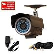VideoSecu Day Night Vision Outdoor IR Security Camera 1/3" SONY CCD 600TVL Weatherproof 26 Infrared LEDs for CCTV DVR Home Surveillance System with Free Power Supply and Extension Video Power Cable C81