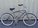 Micargi Pantera 26 Inch Men's Beach Cruiser MATTE GRAY