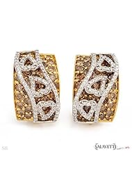 SALAVETTI 8.75.ctw Color G Diamonds 18K Gold Earrings