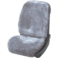 1 Stk Lammfell Sitzbezug silber aus Merino-Lammfell, 100 Prozent echtes Lammfell