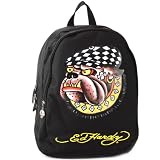 Ed Hardy Misha Racing Dog Backpack- Black-One Size