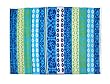 Go Green 4 x 6 ft Waterproof Oversized Beach Mat or Rug - Royal Blue / Turquoise / Lime