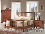 4PC Oak Finish Queen Size Bedroom Set