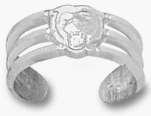 Chicago Bears Bear Logo Toe Ring - Sterling Silver Jewelry