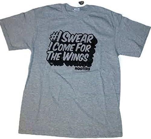 Hooters I Go For The Wings Tee (Grey)-Large